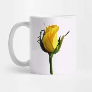 Yellow Rose Button Mug